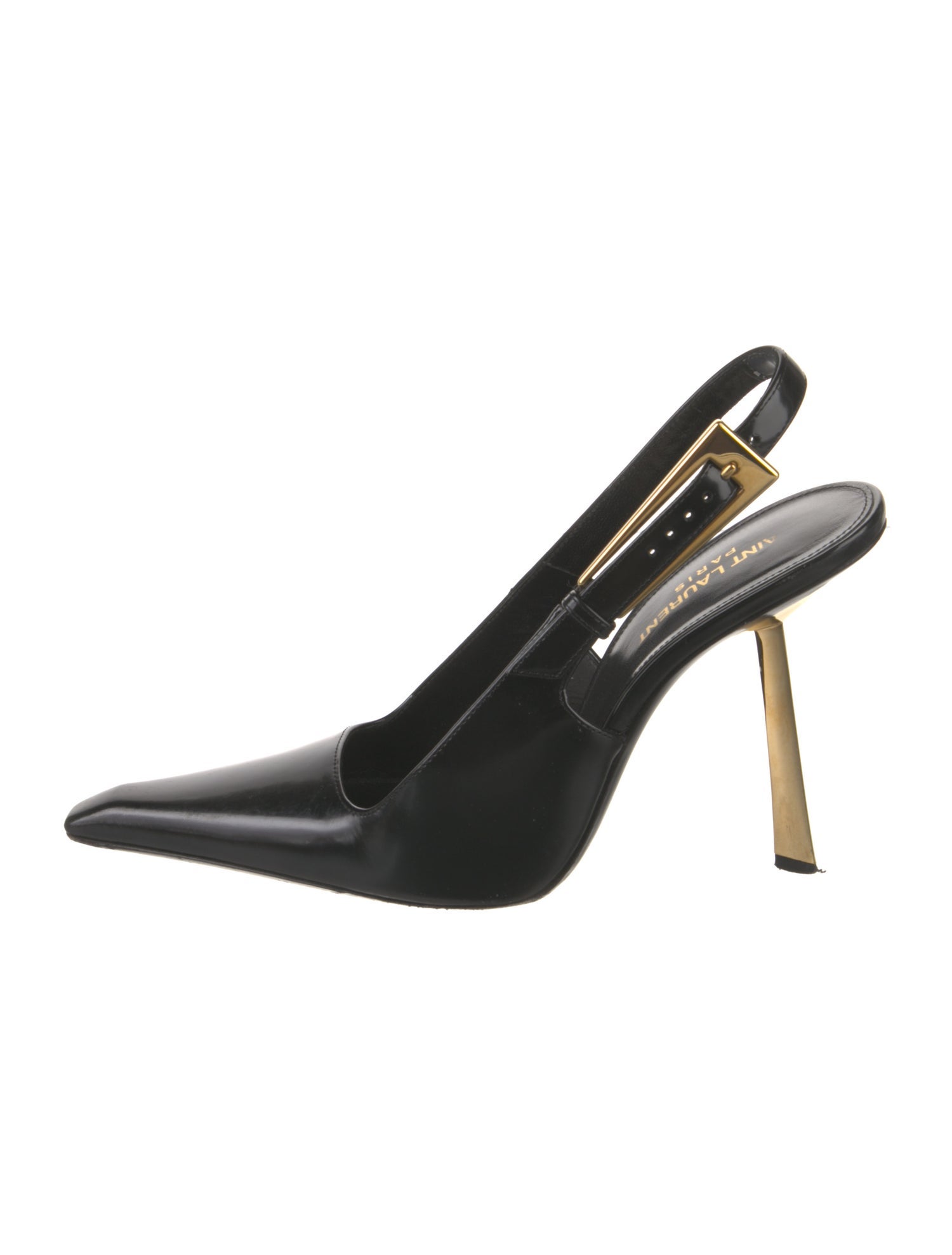 Saint Laurent Patent Leather Slingback Pumps