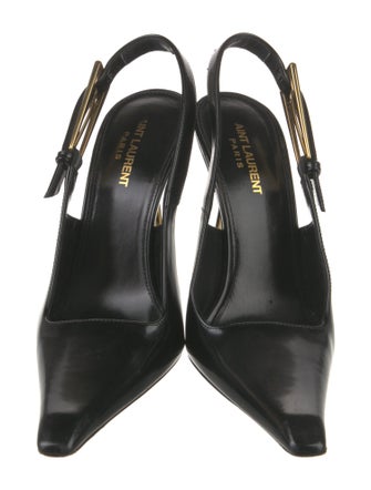 Saint Laurent Patent Leather Slingback Pumps