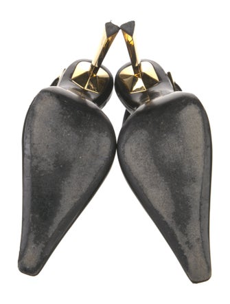 Saint Laurent Patent Leather Slingback Pumps