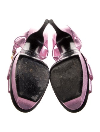 Saint Laurent Leather T-Strap Sandals