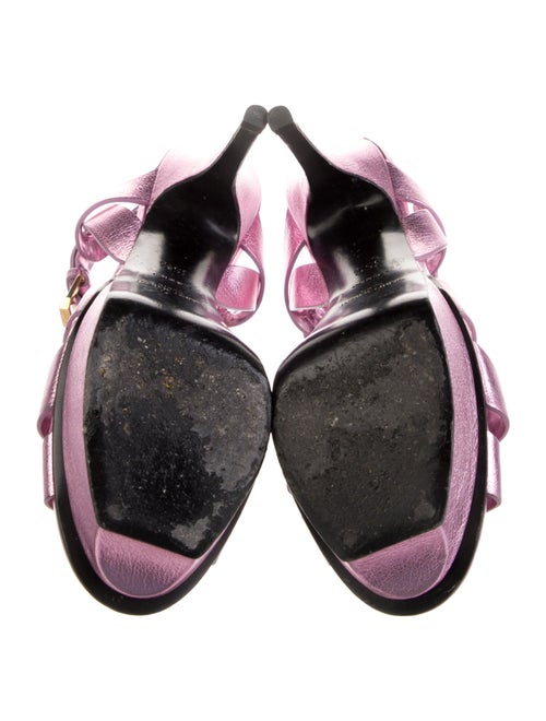 Saint Laurent Leather T-Strap Sandals