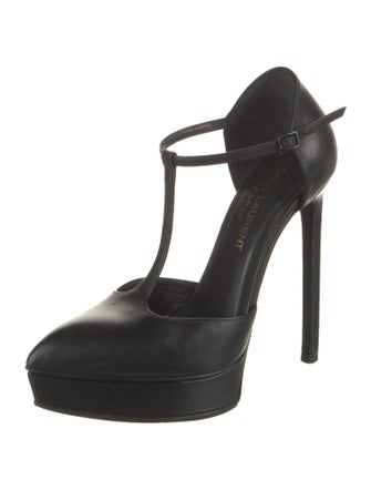 Saint Laurent Leather T-Strap Pumps