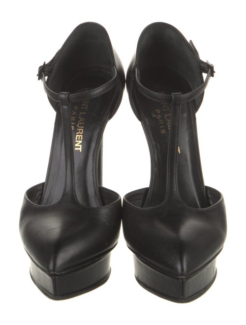 Saint Laurent Leather T-Strap Pumps