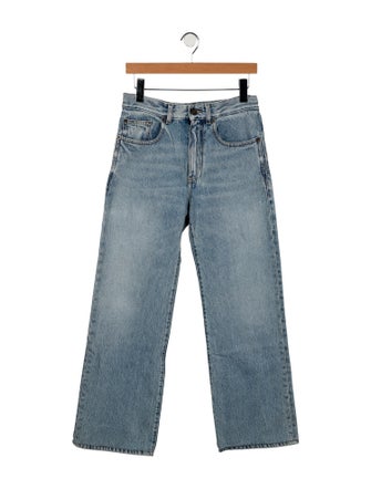 Saint Laurent High-Rise Wide Leg Jeans