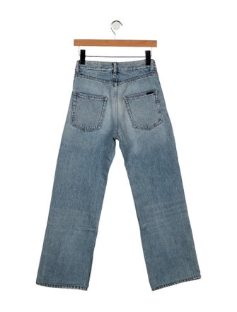 Saint Laurent High-Rise Wide Leg Jeans