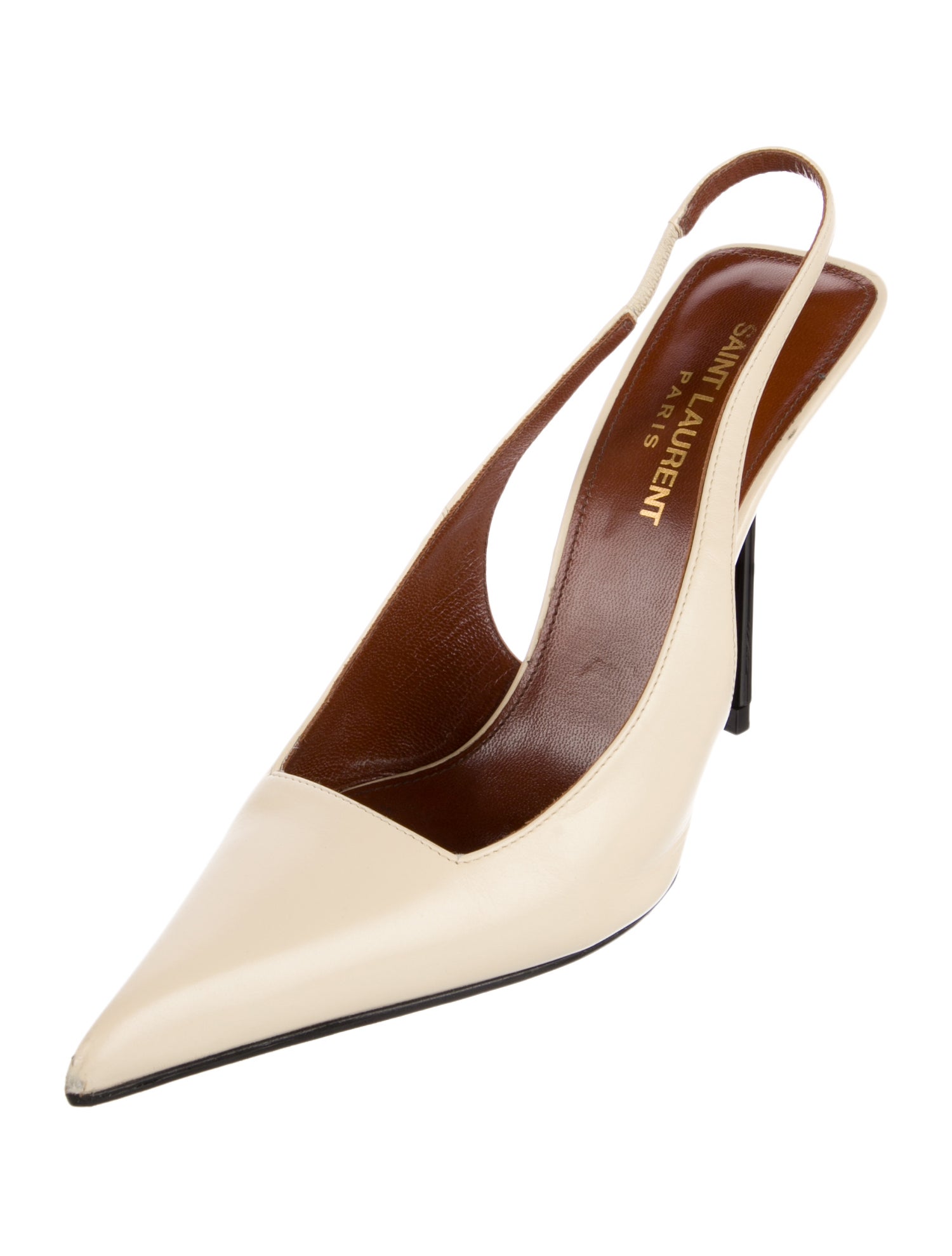 Saint Laurent Leather Slingback Pumps