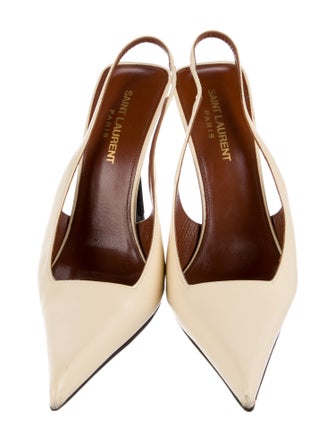 Saint Laurent Leather Slingback Pumps