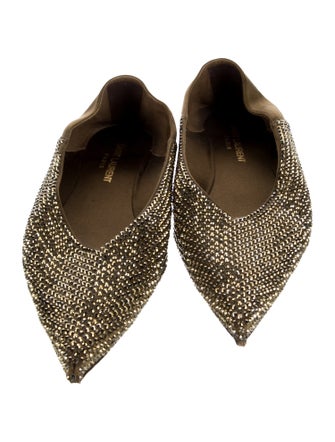 Saint Laurent Crystal Flats