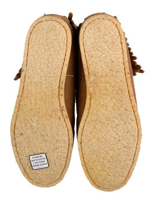 Saint Laurent Suede Colorblock Pattern Lace-Up Boots