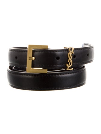 Saint Laurent Skinny Leather Belt