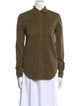 Saint Laurent Long Sleeve Button-Up Top