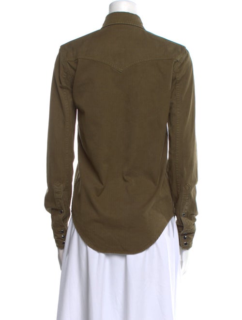Saint Laurent Long Sleeve Button-Up Top