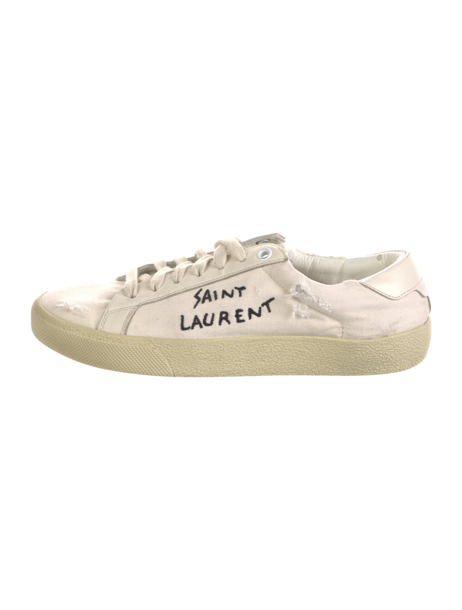 Saint Laurent Canvas Graphic Print Sneakers