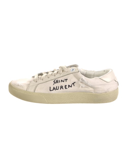 Saint Laurent Canvas Graphic Print Sneakers
