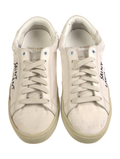 Saint Laurent Canvas Graphic Print Sneakers