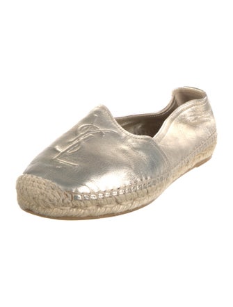 Saint Laurent Signature Logo Leather Espadrilles
