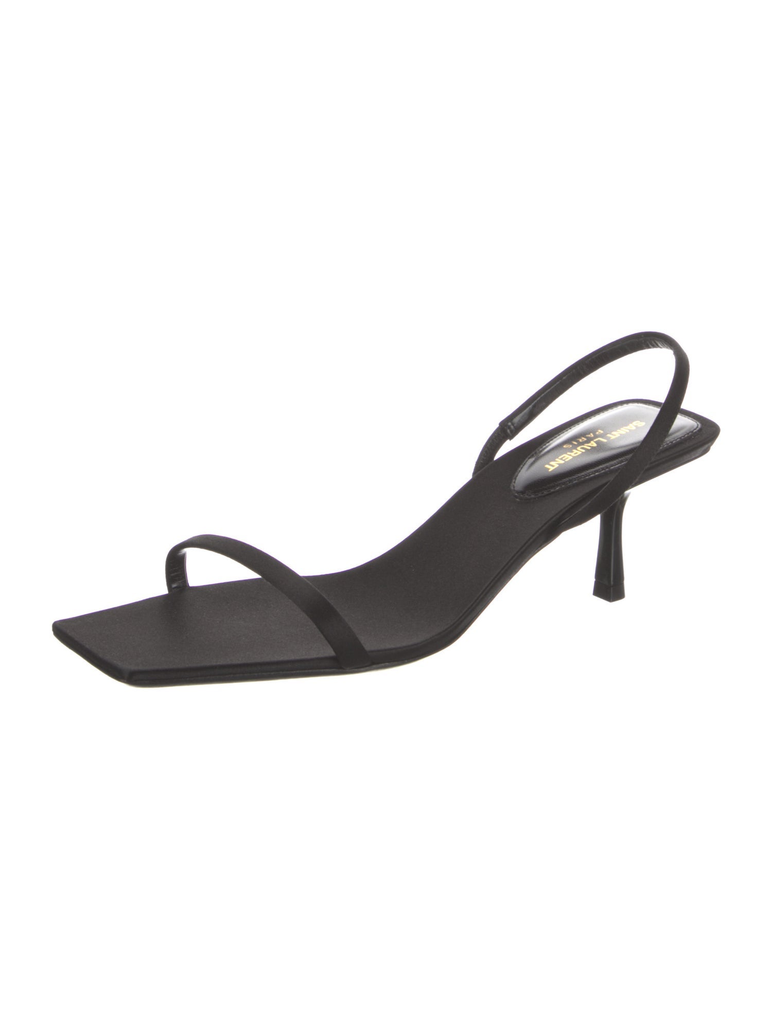 Saint Laurent Satin Slingback Sandals