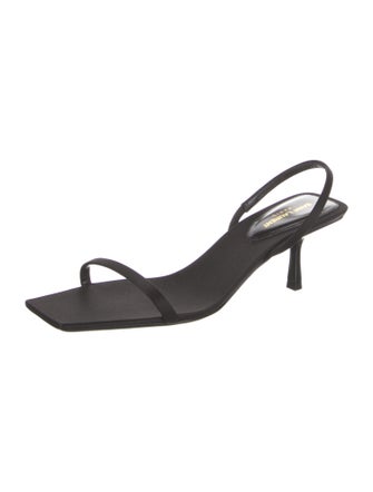 Saint Laurent Satin Slingback Sandals