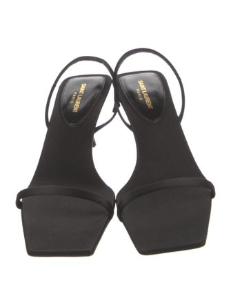 Saint Laurent Satin Slingback Sandals