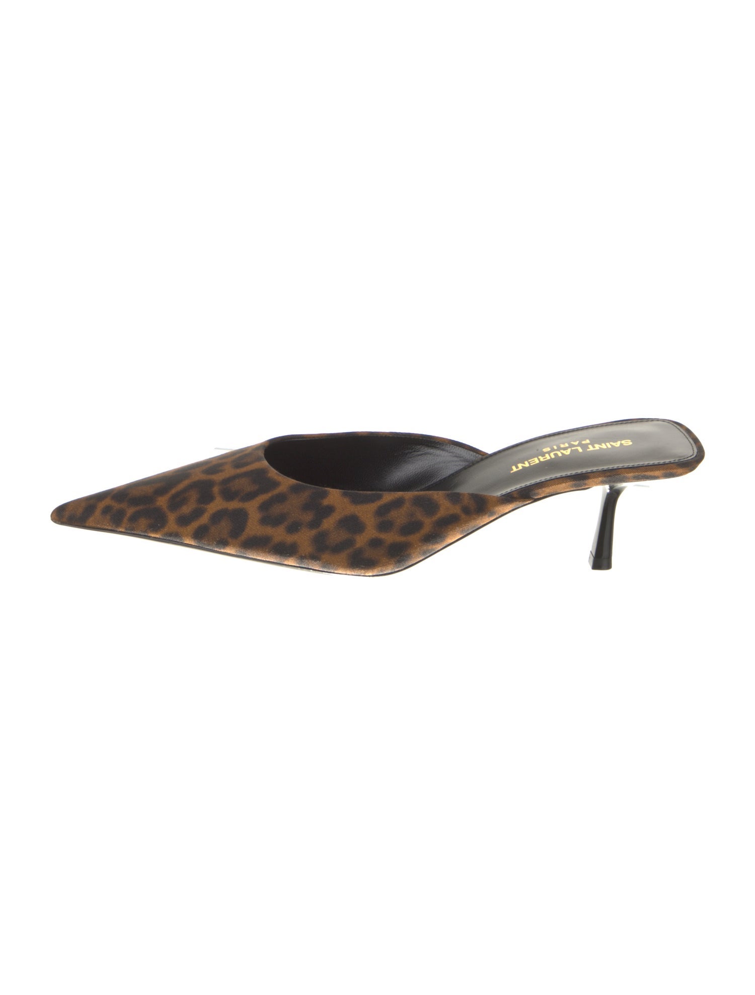 Saint Laurent Nylon Animal Print Mules