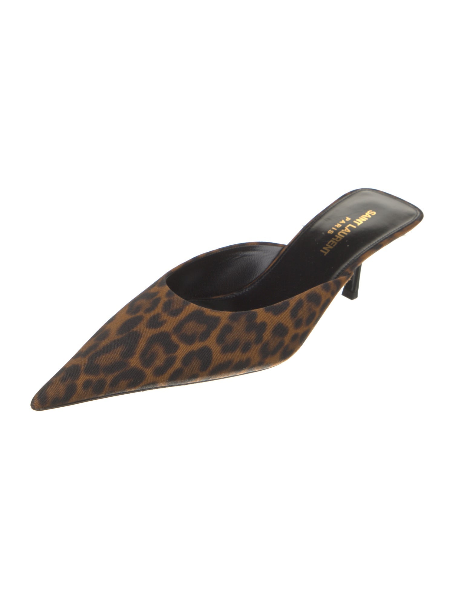 Saint Laurent Nylon Animal Print Mules