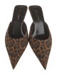 Saint Laurent Canvas Animal Print Mules