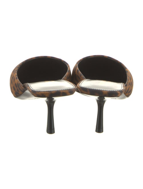 Saint Laurent Canvas Animal Print Mules