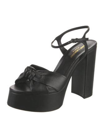 Saint Laurent Leather Slingback Sandals