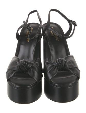 Saint Laurent Leather Slingback Sandals