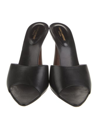 Saint Laurent Leather Slides