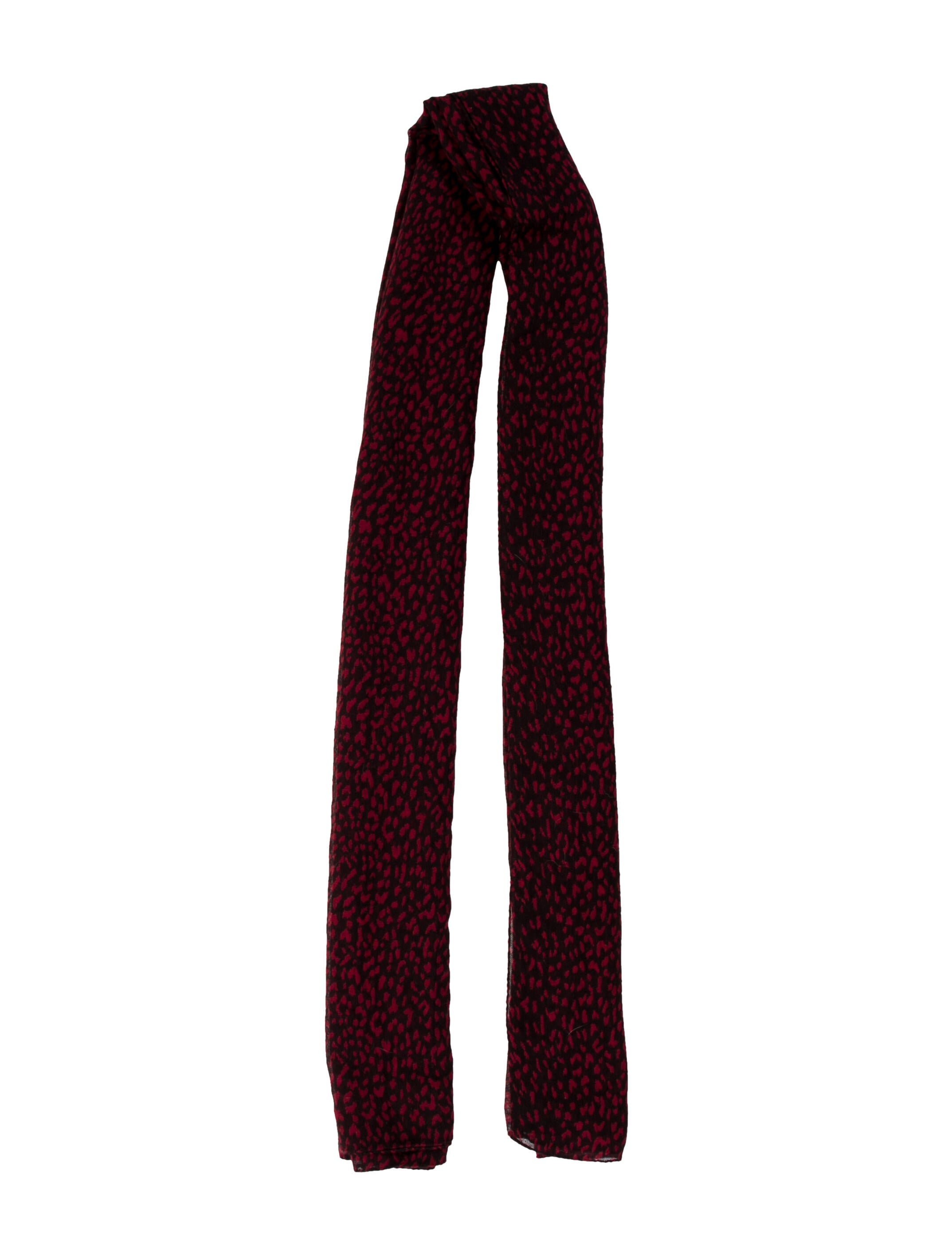 Saint Laurent Angora Printed Scarf