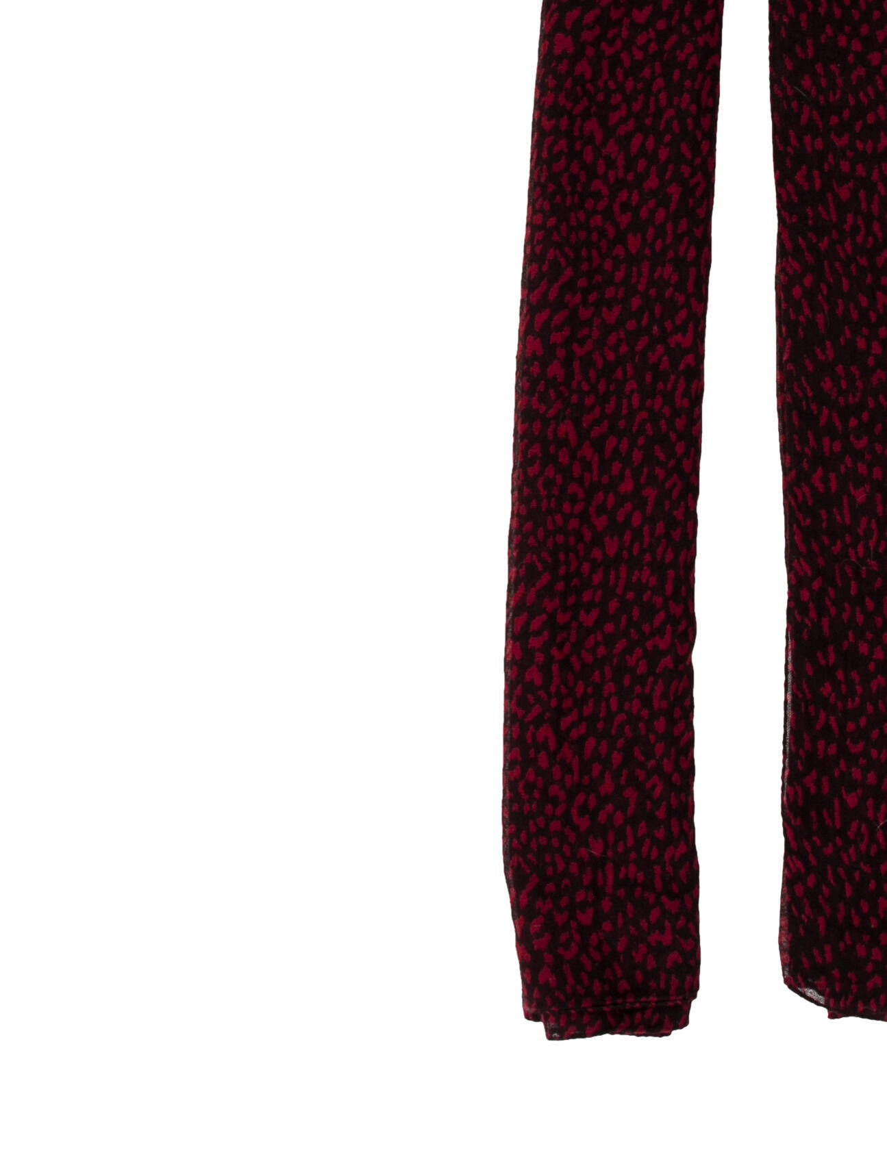 Saint Laurent Angora Printed Scarf