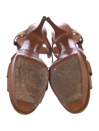 Saint Laurent Leather T-Strap Sandals