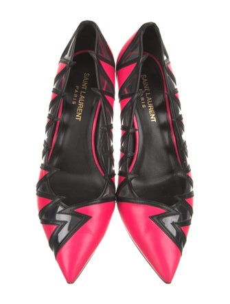 Saint Laurent Patent Leather Patterned Pumps