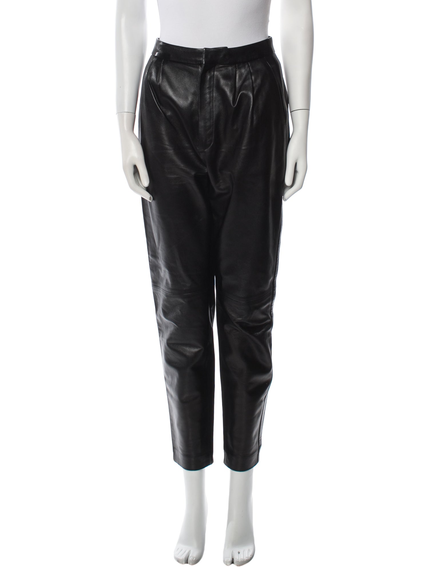 Saint Laurent Leather Skinny Leg Pants