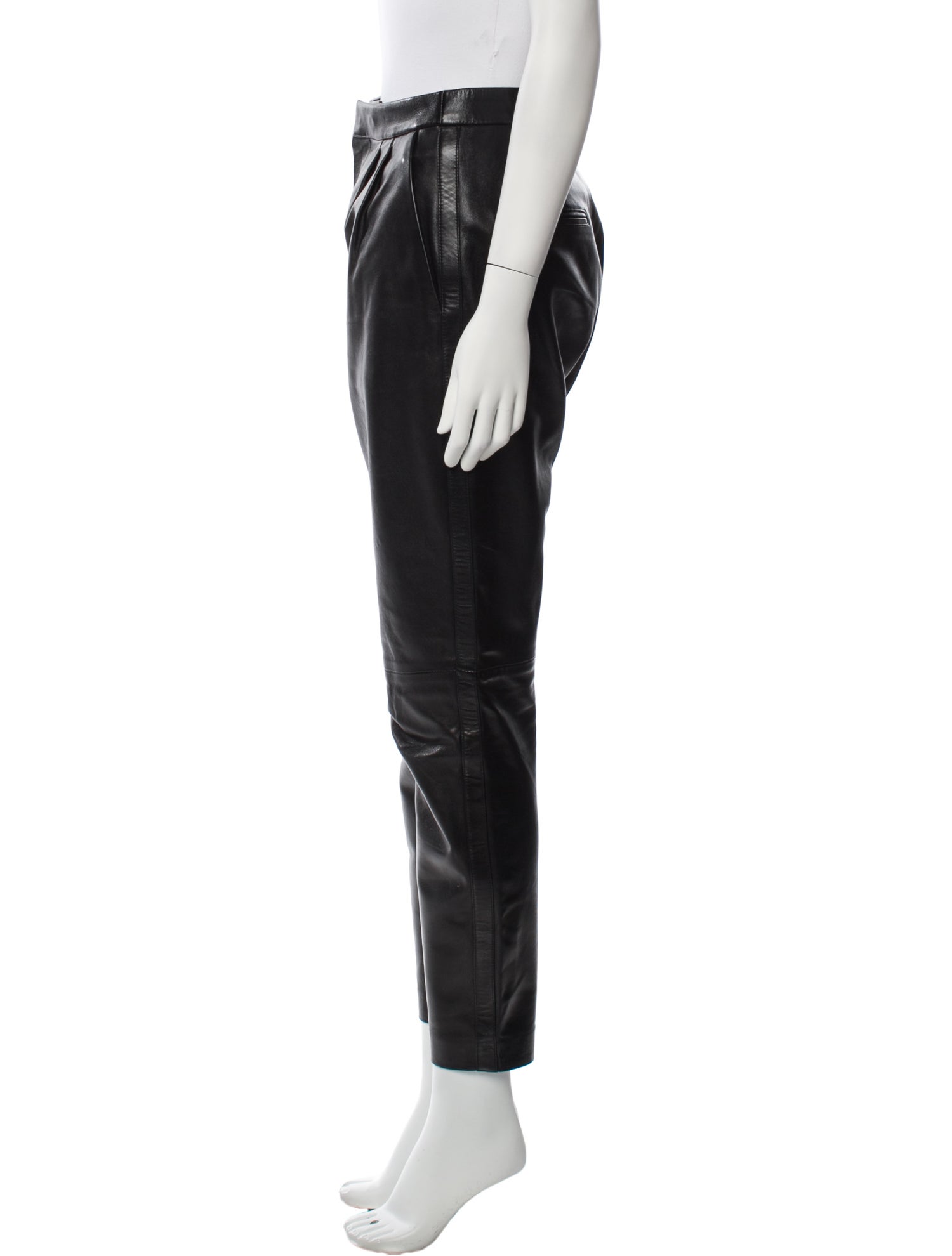 Saint Laurent Leather Skinny Leg Pants