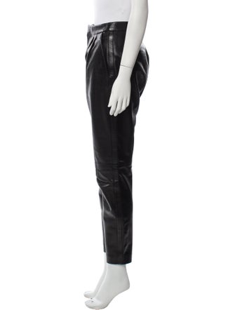 Saint Laurent Leather Skinny Leg Pants