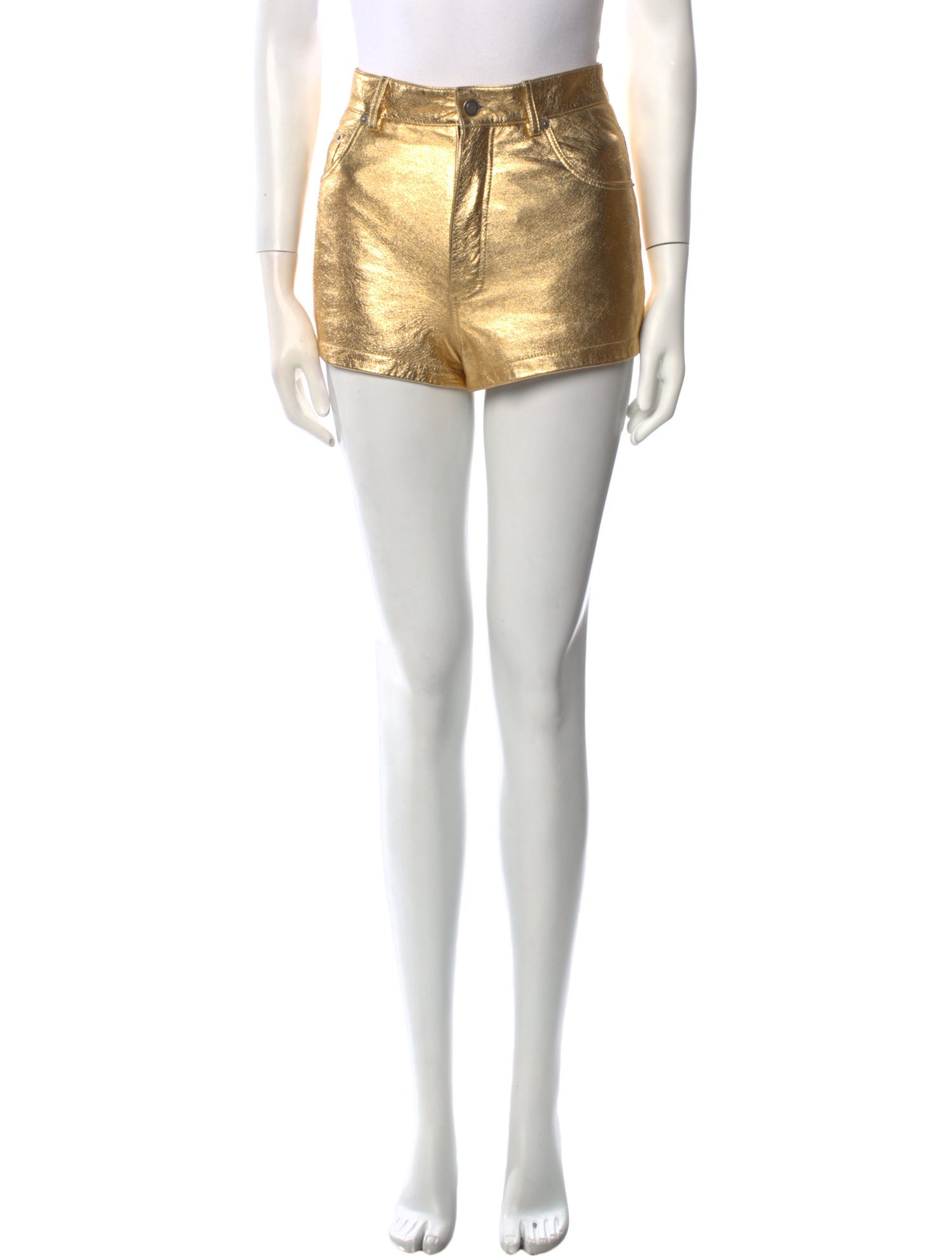 Saint Laurent Lambskin Mini Shorts