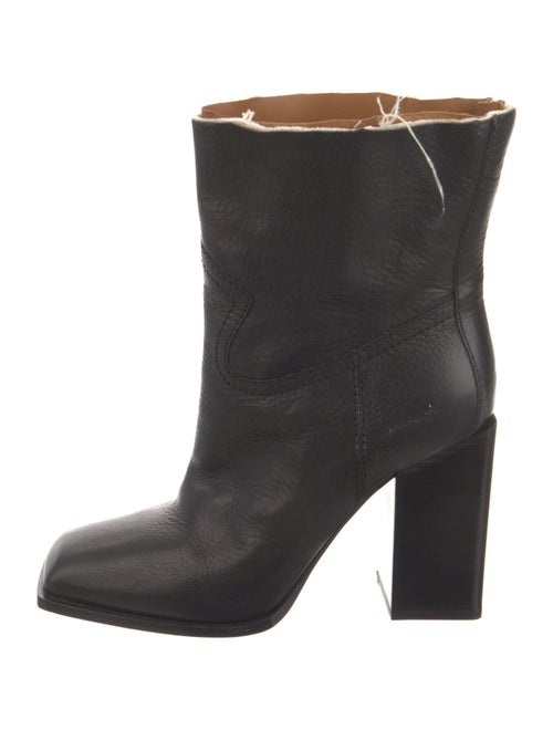 Saint Laurent Leather Distressed Accents Boots