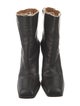 Saint Laurent Leather Distressed Accents Boots