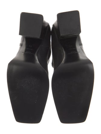 Saint Laurent Leather Distressed Accents Boots