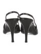 Saint Laurent Horsebit Accent Embossed Leather Slingback Pumps