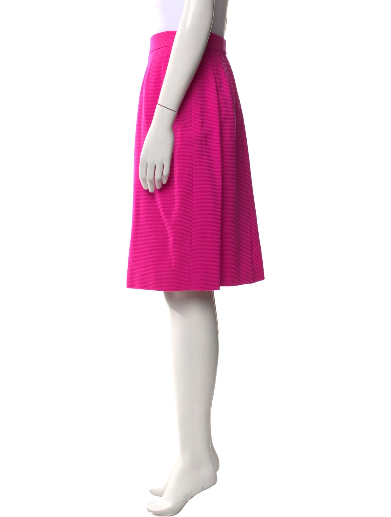 Saint Laurent Pleated Accents Knee-Length Skirt