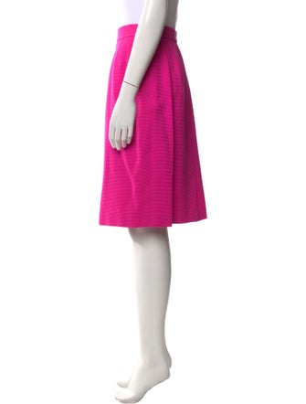 Saint Laurent Pleated Accents Knee-Length Skirt