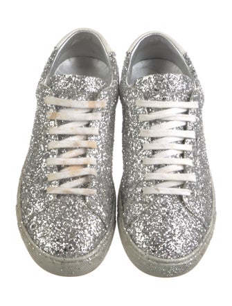 Saint Laurent Glitter Glitter Accents Sneakers