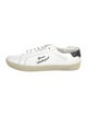 Saint Laurent Leather Embroidered Accent Sneakers