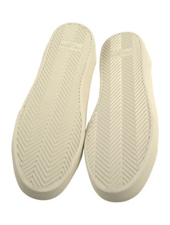 Saint Laurent Leather Embroidered Accent Sneakers