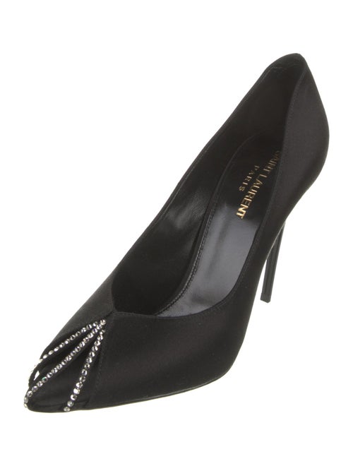 Saint Laurent Satin Crystal Embellishments Pumps