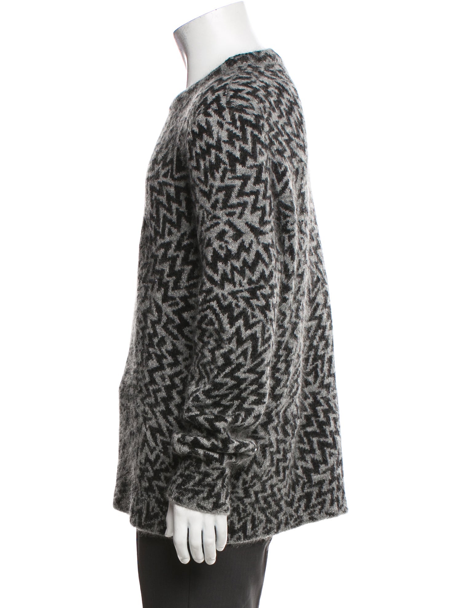 Saint Laurent Printed Crew Neck Pullover