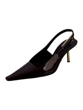 Saint Laurent Patent Leather Slingback Pumps